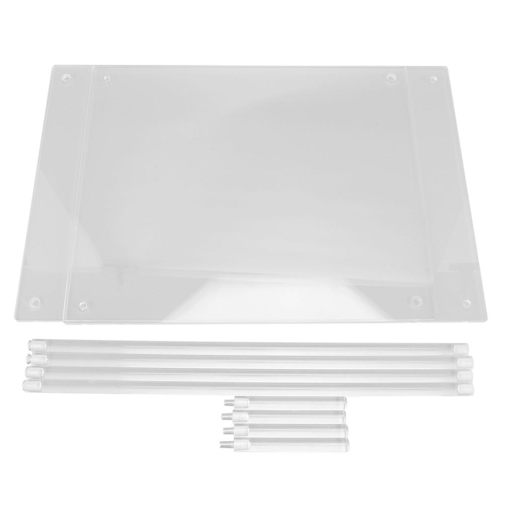 Side Table Acrylic 2 Tier Simple Lightweight Modern Bedside Table for Living Room Bedroom