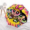 1pc Powerpuff Girls Automatic Folding Umbrella - Portable 3-Fold Design, 8-Bone Iron Frame Outdoor Umbrella, Ideal Gift for Fans, Travelers, Dail