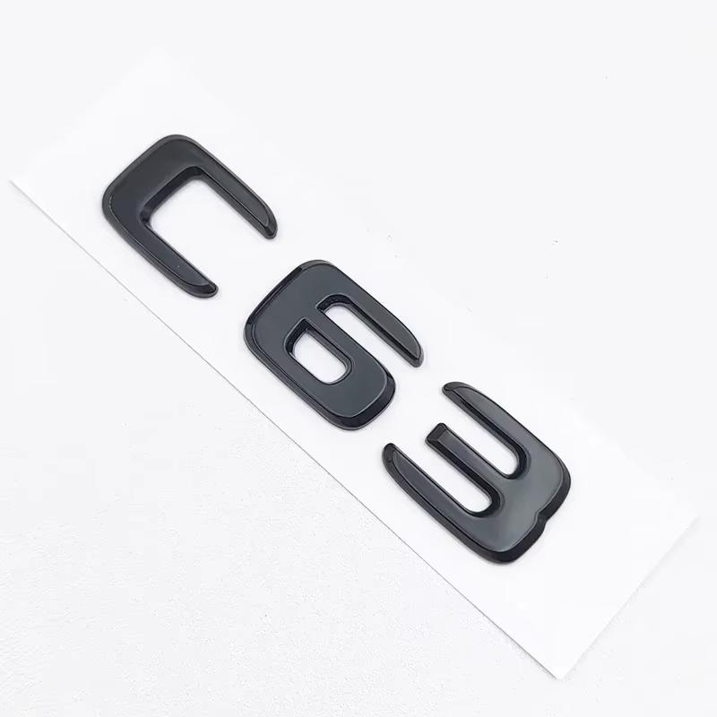 CRH1 3D ABS Black C63 Logo Letters V8 BITURBO Badge Car Rear Star Sticker Luggage AMG Badge For Mercedes Benz C63 AMG W205 C205 Class