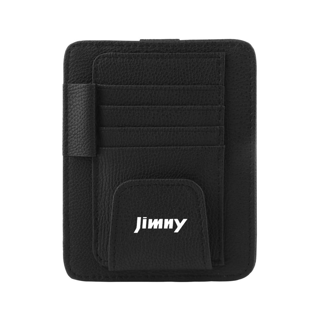 InnoWave Sun Visor Pocket, Compatible Jimny Gymny, Sun Visor, Storage, In-Car Multi-functional Car Storage, Car Glasses Clip, Black