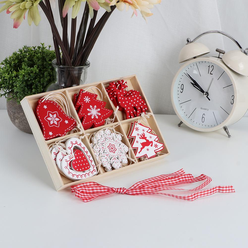 24Pcs Beautiful Home Xmas Hanging Ornament Decoration Christmas Tree Decoration Props Gift