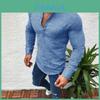 Premium Men's Slim Fit V Neck Long Sleeve Muscle Tee T-shirt Casual Tops Henley Shirts