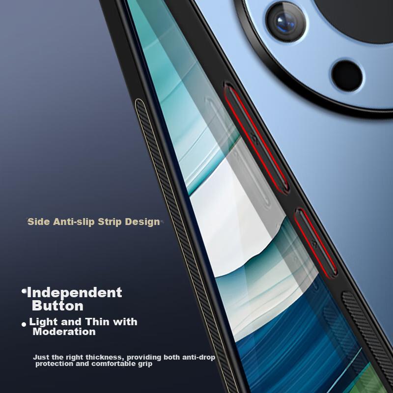 Huawei Mate60 Pro Phone Case, AG Frosted Full Coverage, Real Machine Feel, Simple Luxury Style, Shockproof,n, Graphite Black