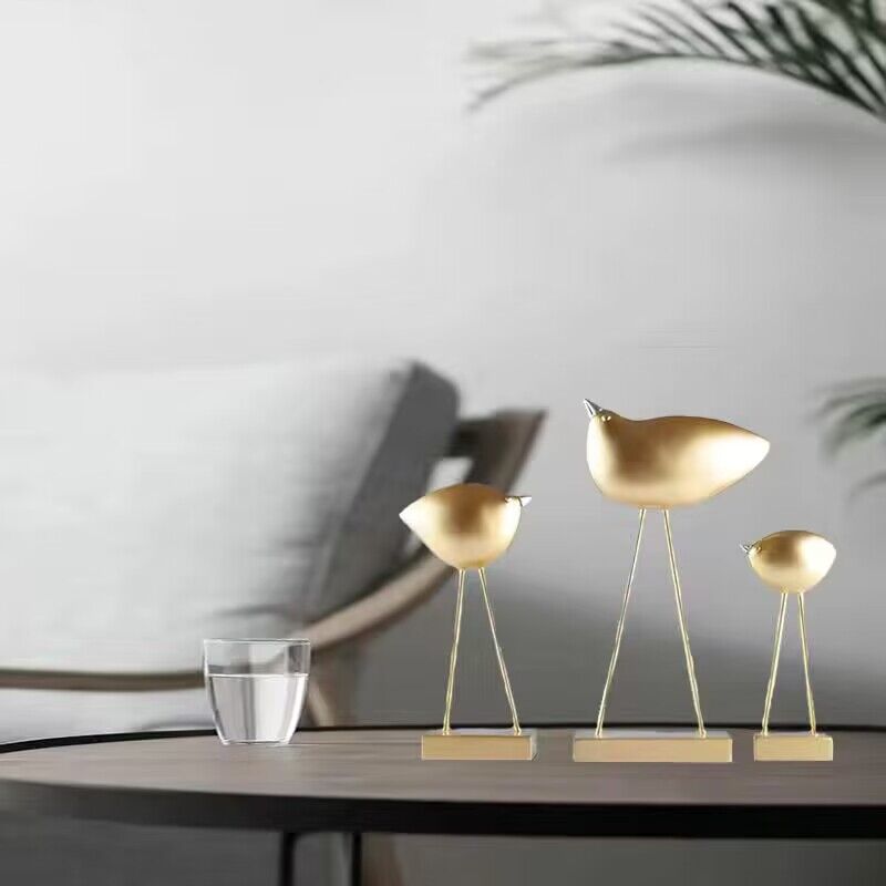 European Cute Resin Bird Figurines Home room Items Desk Statue Decoration Cafe Table Miniatures Accessories valentine day gifts