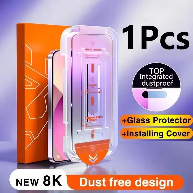 

1-3 шт. Олеофобное покрытие без пыли простая установка защитная пленка для экрана для iPhone 13 11 12 14 15 Pro Max Mini XR 16 15 Plus стекло iPhone 17 Pro Max