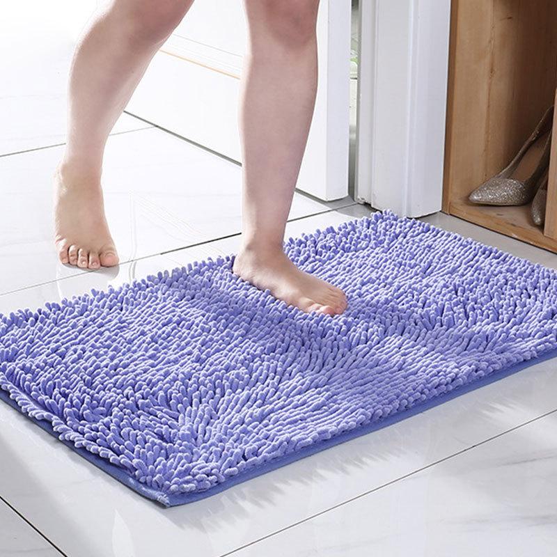 Absorbent Chenille Floor Mat, Bathroom Entrance Floor Mat, Non Slip Foot Mat, Bathroom Carpet, Household Use Door Mat