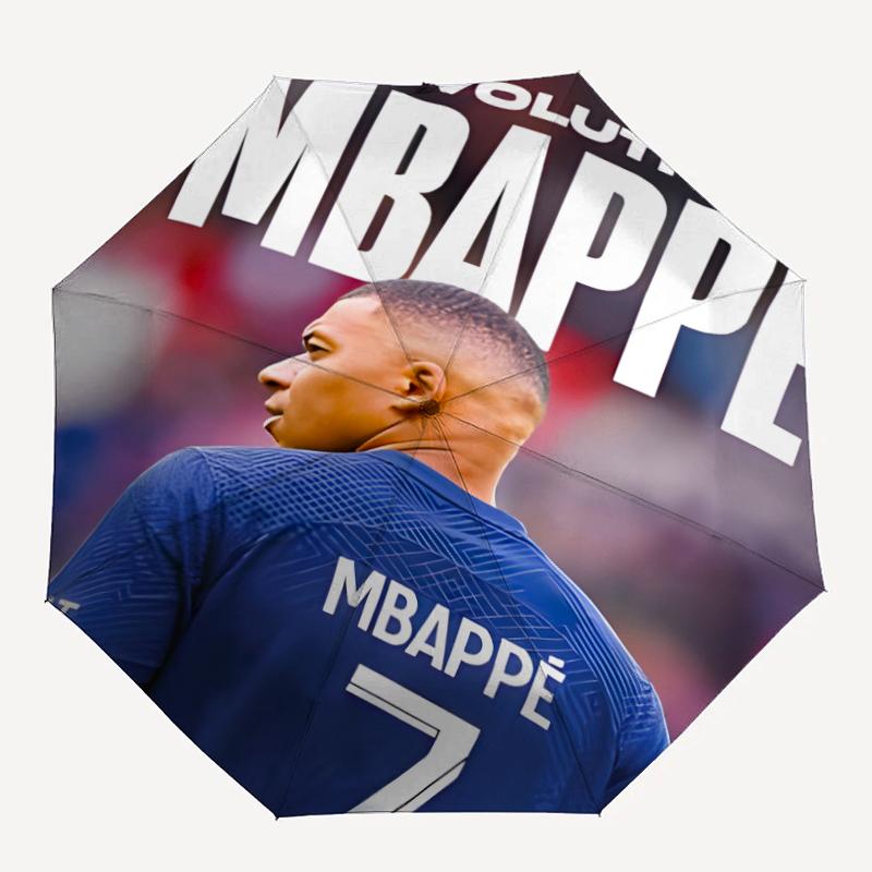 1pc M-Mbappe Umbrella, Sun Protection, And UV Shielding. It Has Eight Sturdy Ribs for Outdoor Use And Perfect As a Holiday Gift
