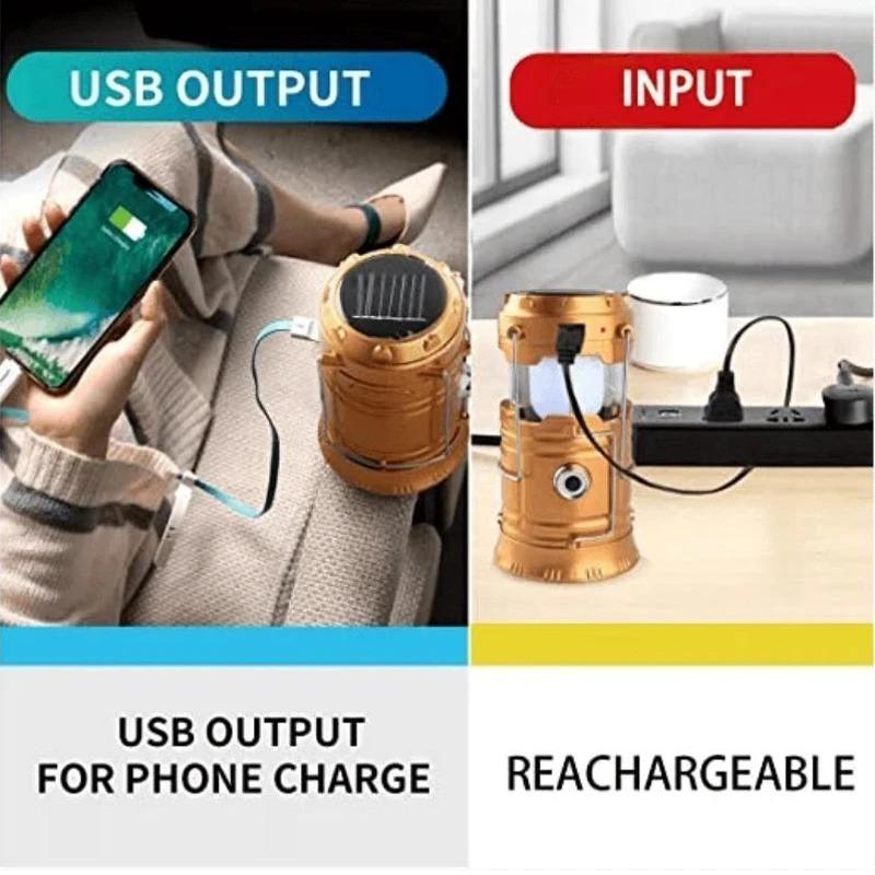 4500LM Portable LED Solar Outdoor Camping Folding Tent LightUSB Charging Emergency LightOutdoor Tent LightNew Electric Fan Camping Light