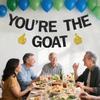 You're the Goat Banner Funny Happy Birthday Goat Decorations Greatest of All Time Graduation Retirement Party Supplies