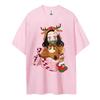 Demon Slayer Tshirt Mens Pure Cotton Casual  Round Neck Tshirt Short Sleeve Clothing Summer Sports Casual Short Sleeve Top
