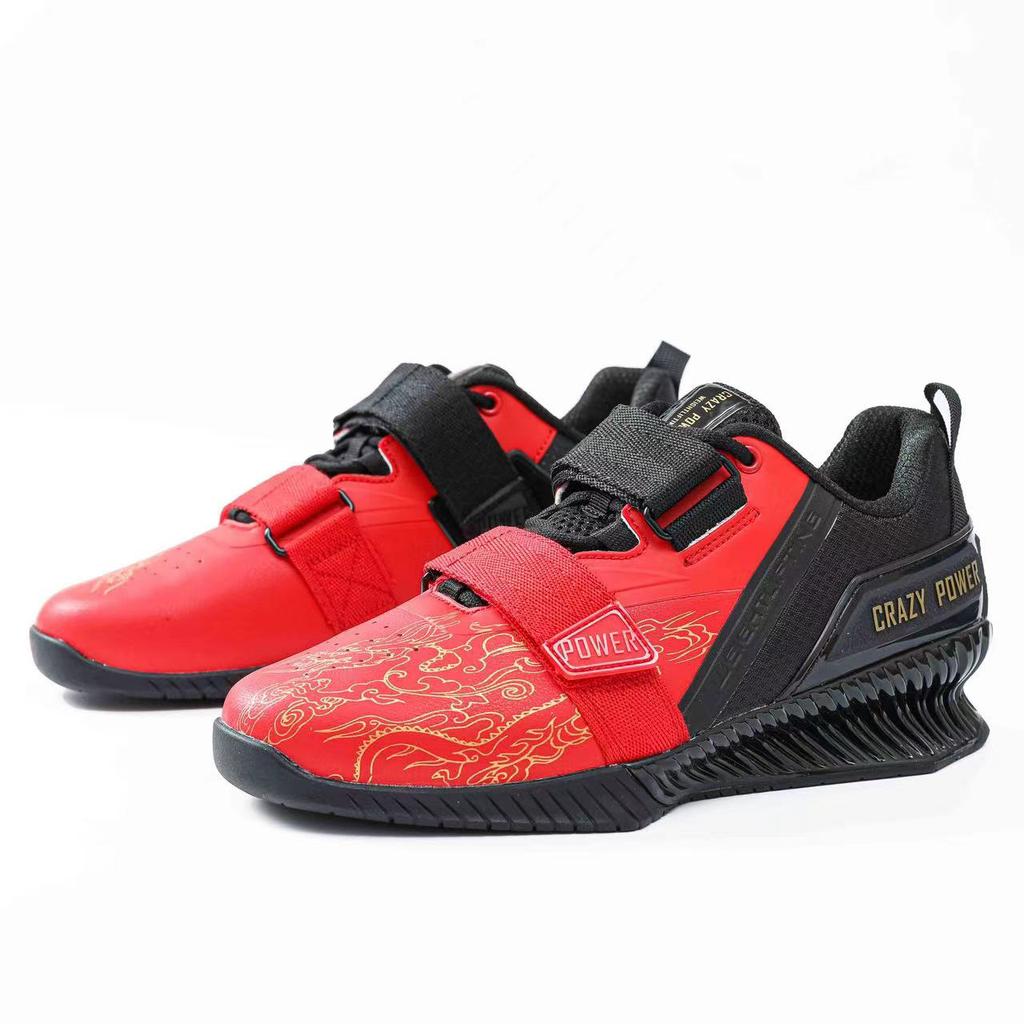 Marca Crazy Power Modello Drago Scarponi da Sollevamento Pesi Uomo Donna Gancio Velcro Pro Scarpe da Powerlifting Taglia 38-47 Scarpe da Squat Profondo