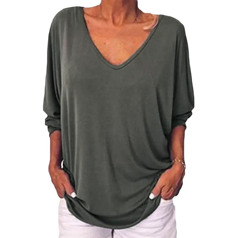Women's T-shirt V-neck Bats Seven-point Sleeve Shirt