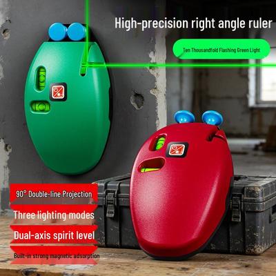 High-Precision Multi-function Infrared Laser Level: 90° Line Marker & Measuring Tool