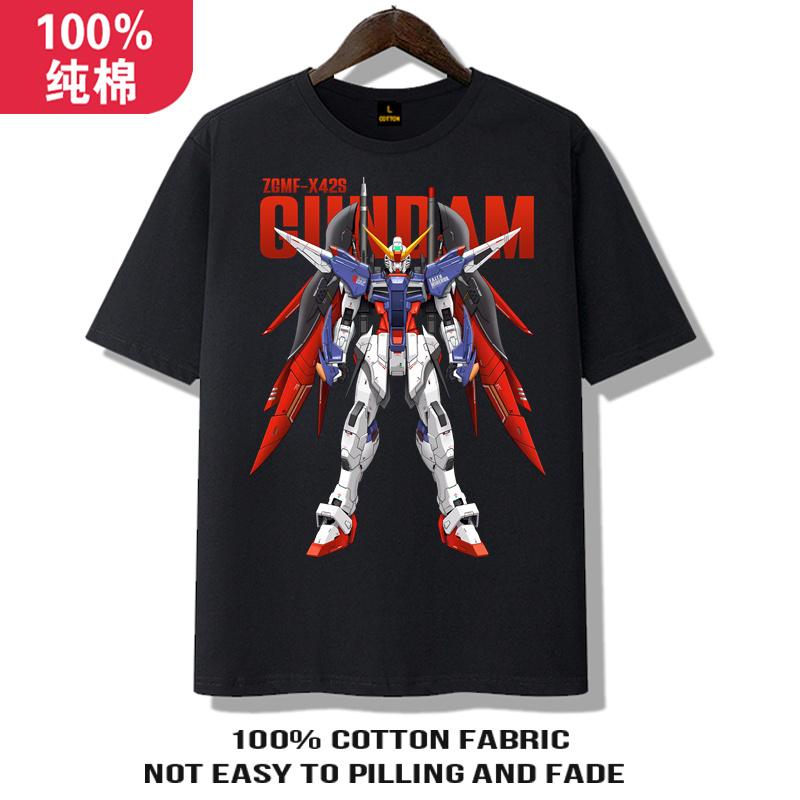 Gundam Clothes Mens 2025 Summer New Cotton Childrens Machine Mecha Mobile Soldier Gundam Shortsleeved Tshirt
