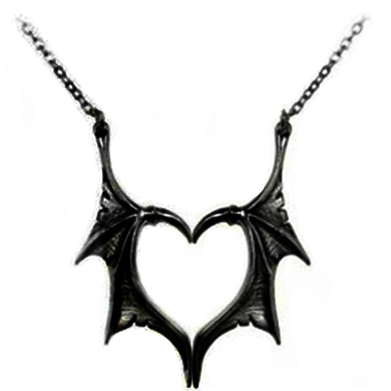 Punk Bat Wings Love Couple Pendant Necklace Devil Splice Necklace Adjustable Party Decoration Fashion Adult Jewelry