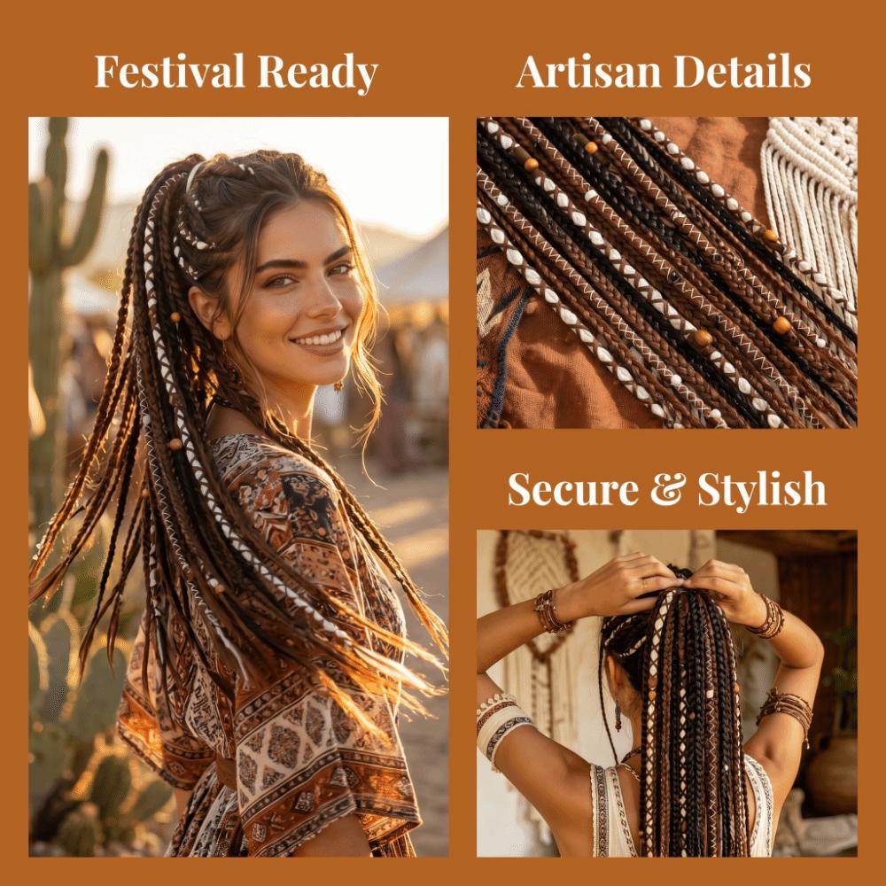 15Strands Handmade Dirty Braids 24Inch Boxing Hook Needle Hairband Party
