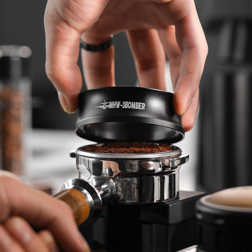MHW-3BOMBER Coffee Dosing Ring 51mm Magnetic Dosing Funnel Corrosion Resistant Espresso Accessories Shatterproof DR5548B