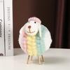 Colorful Sheep Figurines for The Living Room TV Cabinet, Cartoon Heart-shaped Sheep Small Figurine, Children's Room Decoration Item