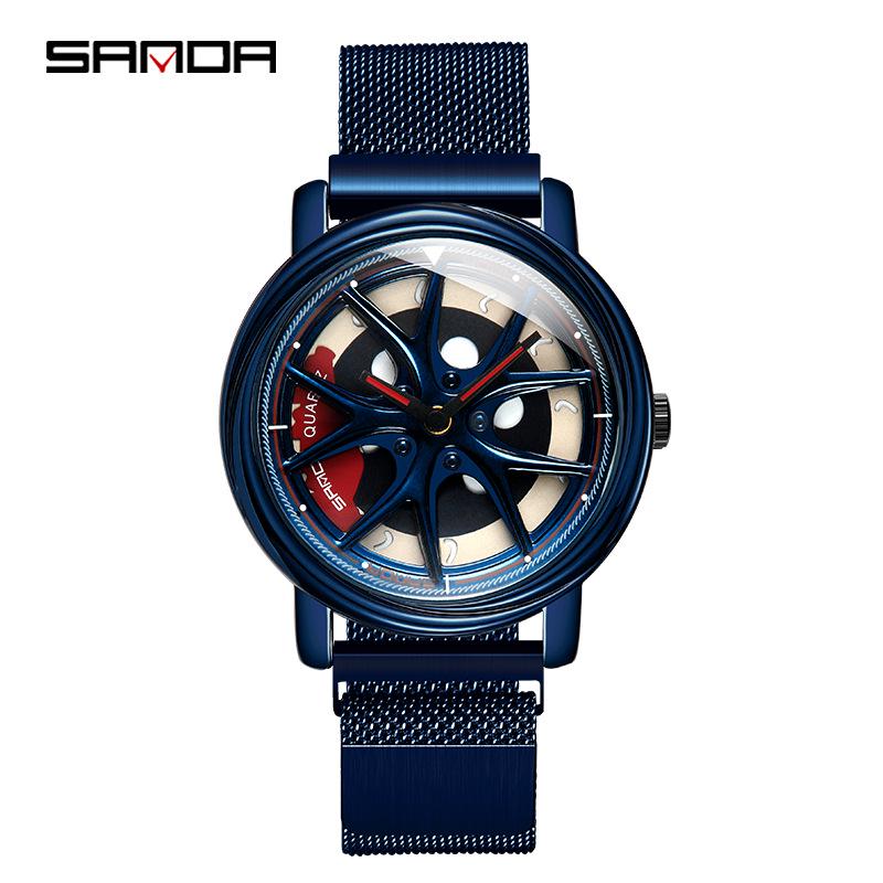 Sanda Shilaoyunzhuan Quartz Watch: Trendy Korean Style, Cool, Simple Design for Men and Women, Ideal for Students and Fashion Enthusiasts.