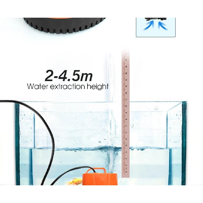 30/45/60/85/110 W 220V Bodenabsaugende Wasserpumpe für Garten-Fischteich Leise Tauchpumpe Multifunktionale Kleine Absaugpumpen
