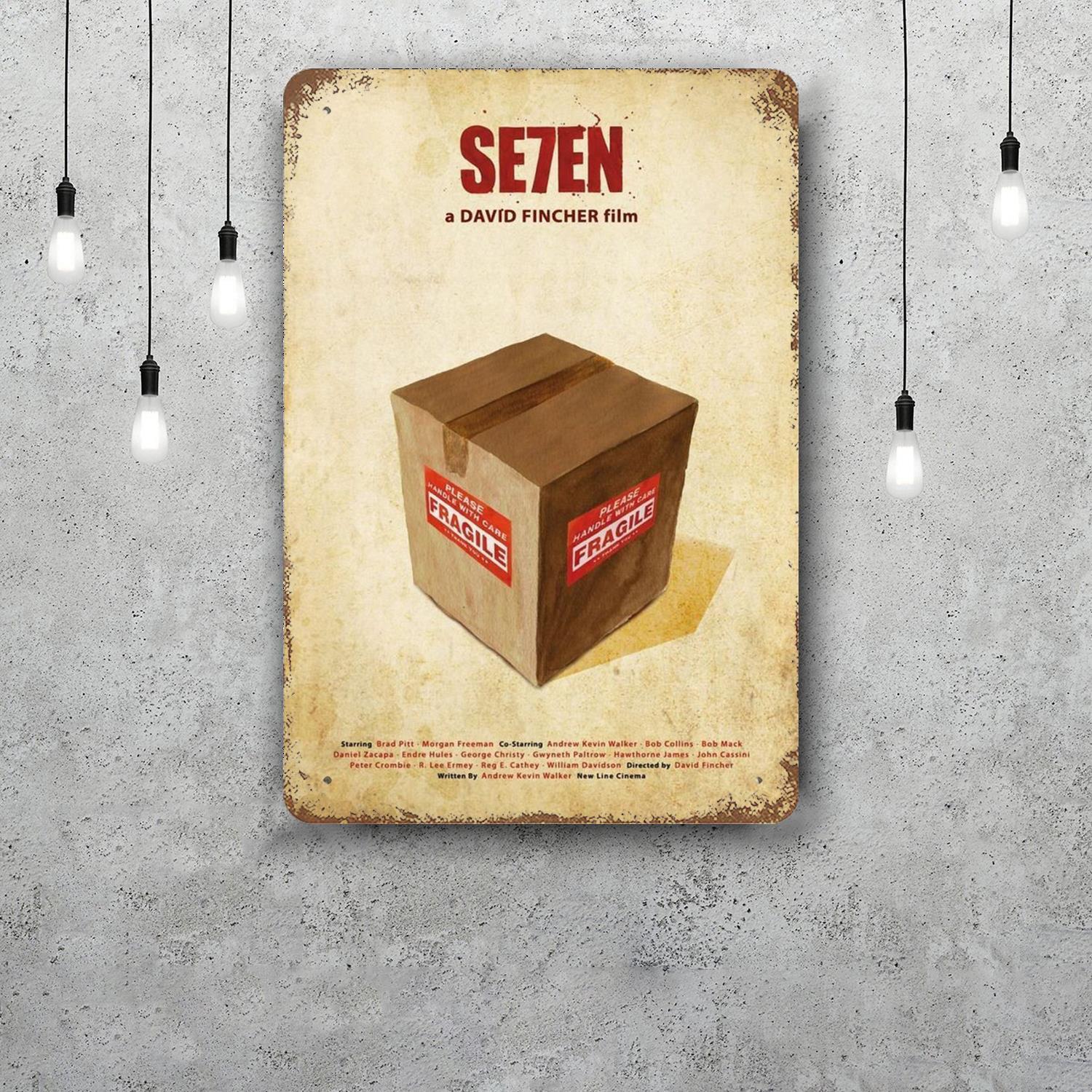 

se7en Retro Vintage Tin Sign Poster Decorative Plaque Metal Plate Wall Decor 20x30cm（7.8x11.8inch）