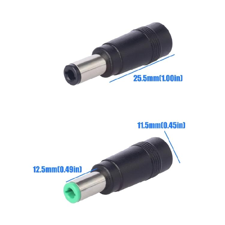 DC5521 Female Connector Converters, 5Pack Direct Current Barrels Adapters with DC6.5X3.0Mm/DC6.3X3.0Mm Male Plugs Output and Direct Connection