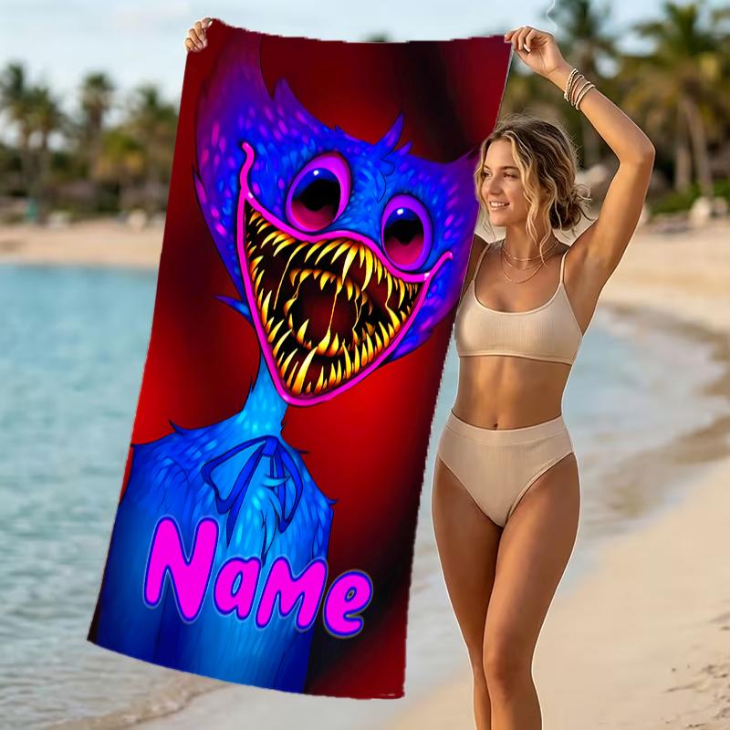 Customizable personalized beach towels Poppy Playtime themed designs.Suitable for the beach, yoga, sports;ideal as beach accessories