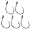 5Pcs Stainless Steel  Circles Hooks Big Game Saltwater Fishhook Saltwater Tunas Fishing Hooks Fishing Accessories