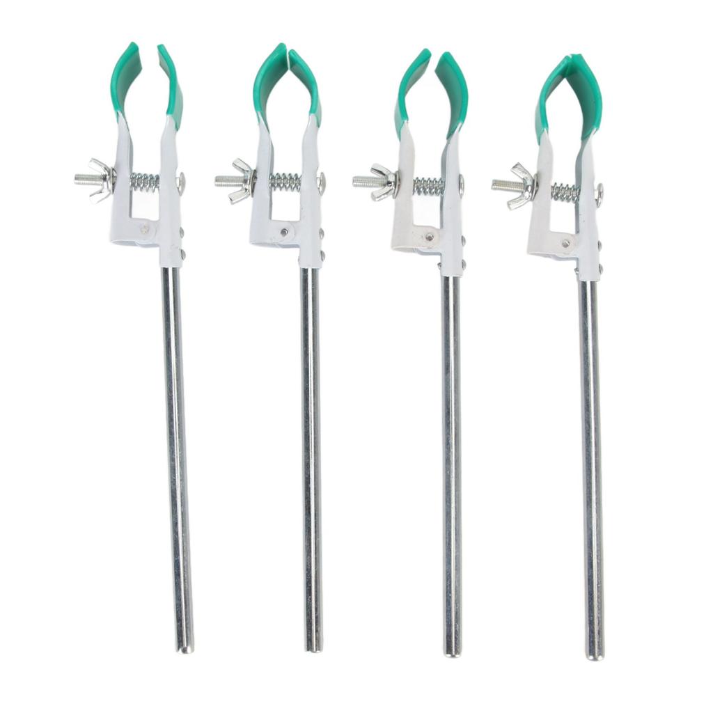 4ks Laboratorní svěrka Retort Jaw Jaw 2 prsty Nastavitelná šířka gumových čelistí Labs Clamp