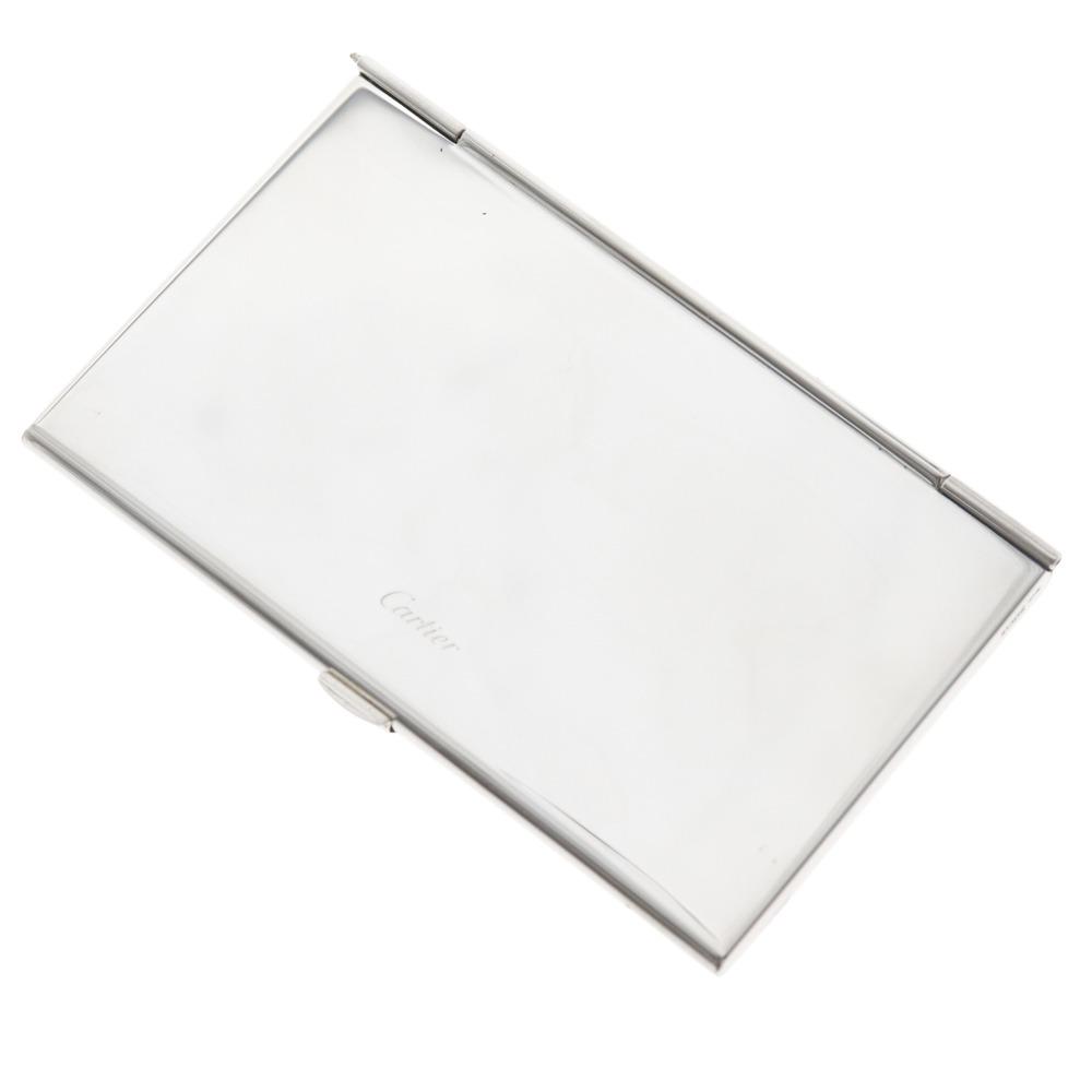 CARTIER 2C Card Case Silver925 unisex Used