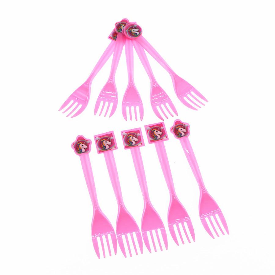 Birthday Kids Unicorn Party Supplies Tableware Plates Cup Fork Tablecloth Banner
