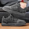 Round Tip Zimni High Black Boots Sneakers Men Genuine High Top Canvas Shoes Men Sport Play Sapatilla Tenys Baskette Nice
