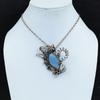 Angelite Pendant Copper Wire Wrapped Pendant Angelite Jewelry Rabbit Pendant Gemstone Handmade Pendant Copper Wire Jewelry Gifts For Mother