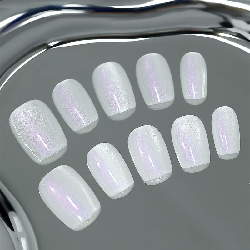 30 шт. перламутровые неоновые кошачьи глаза накладные ногти на ногах искусство ногтей голые ногти съемные многоразовые маникюрный салон 30Pcs