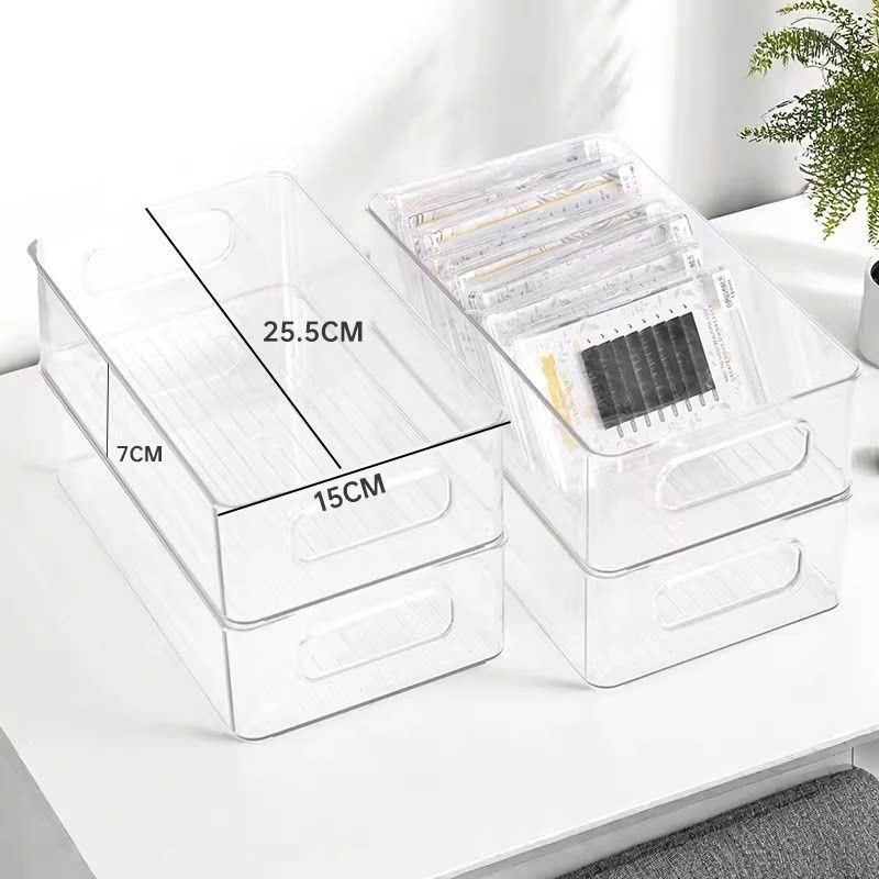 Eyelash Salon Storage Box Cotton Swabs Eyelash Extension Brushes Eye Patches Tape Sorting and Organizing Multifunctional Open-Style Tool Box Jz25 Acrylic Storage Box