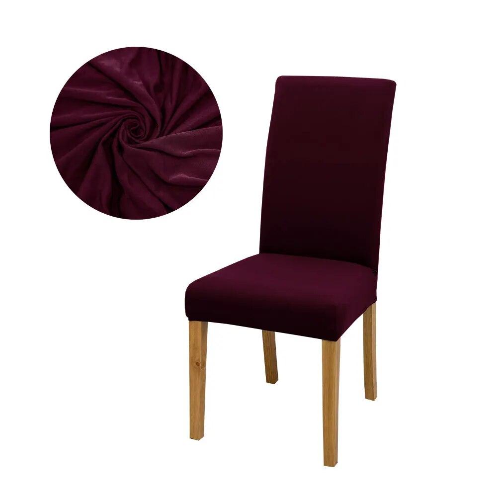 Solid Colors Chair Cover Dining Room Chair Seat Restaurant Weddings Banquet Hotel Elastic Flexible Stretch Spandex Chair Cover