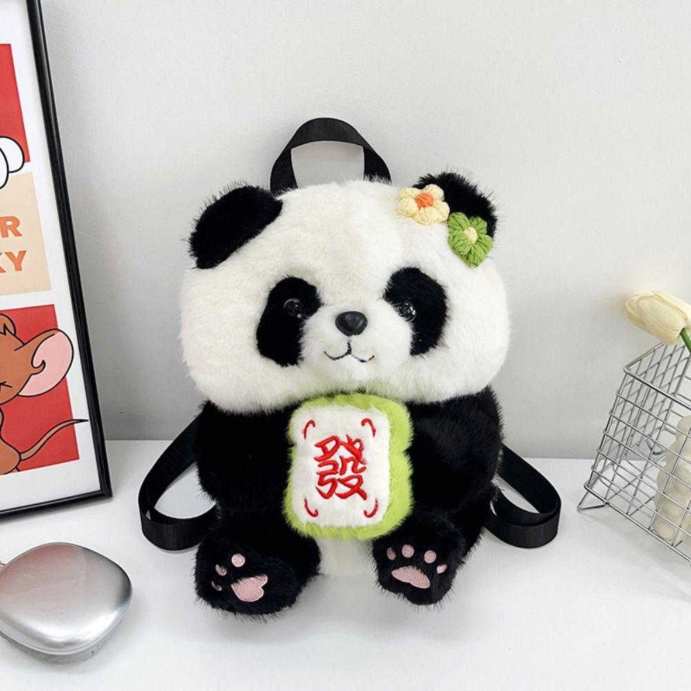 PP Cotton Shoulders Dual Use Knapsack Large Capacity Animal Doll Plush Schoolbag  Autumn Winter