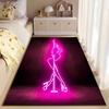 Neon Dance Silhouette Carpet suitable as a non-slip mat for the living room or bedroom sofa