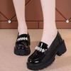 Thick-soled Versatile Heightening Loafers Women's 2025 Spring and Autumn New British Style Small Leather Shoes Soft Leather Soft-soled Mary Jane Shoes