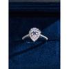Creative sparkle drop-shaped zircon group setting ring women's wedding