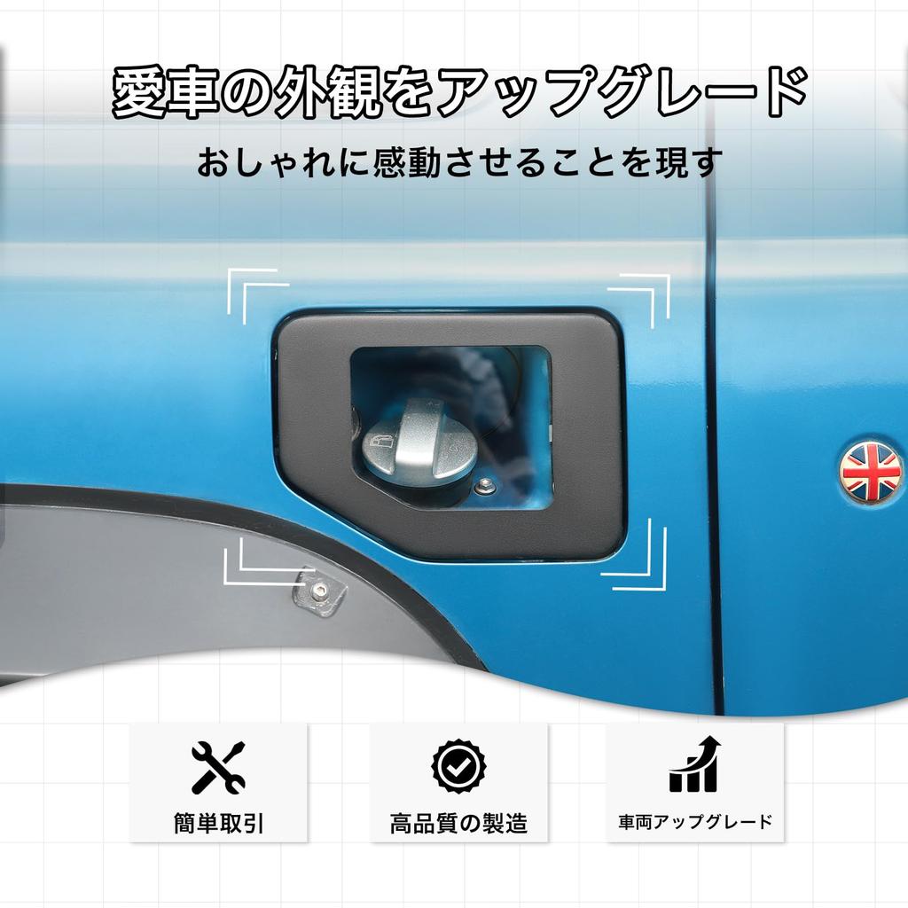 AMWMORV New Jimny Sierra JB64 Dedicated Fuel Lid Glass JB74 Fuel Filler Matte Wear Fits Original Easy To Tempered Made of ABS Cover, Lid, Cap, Finish,