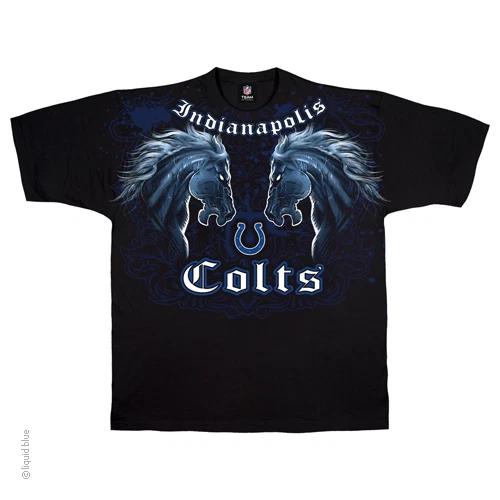 

INDIANAPOLIS COLTS New with tags FACE - OFF T-Shirt BLACK Shirt NFL S