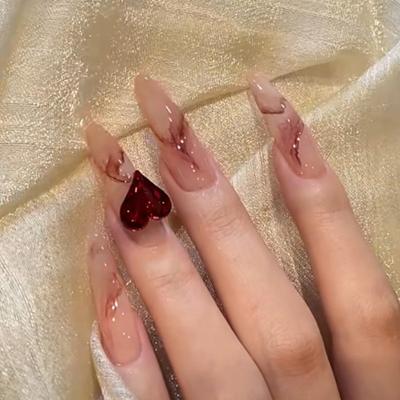Nail Art Patch Smudge Fake Nail Love Main Drill Removable Nail Wear Nail Art Diamond 24 Pieces