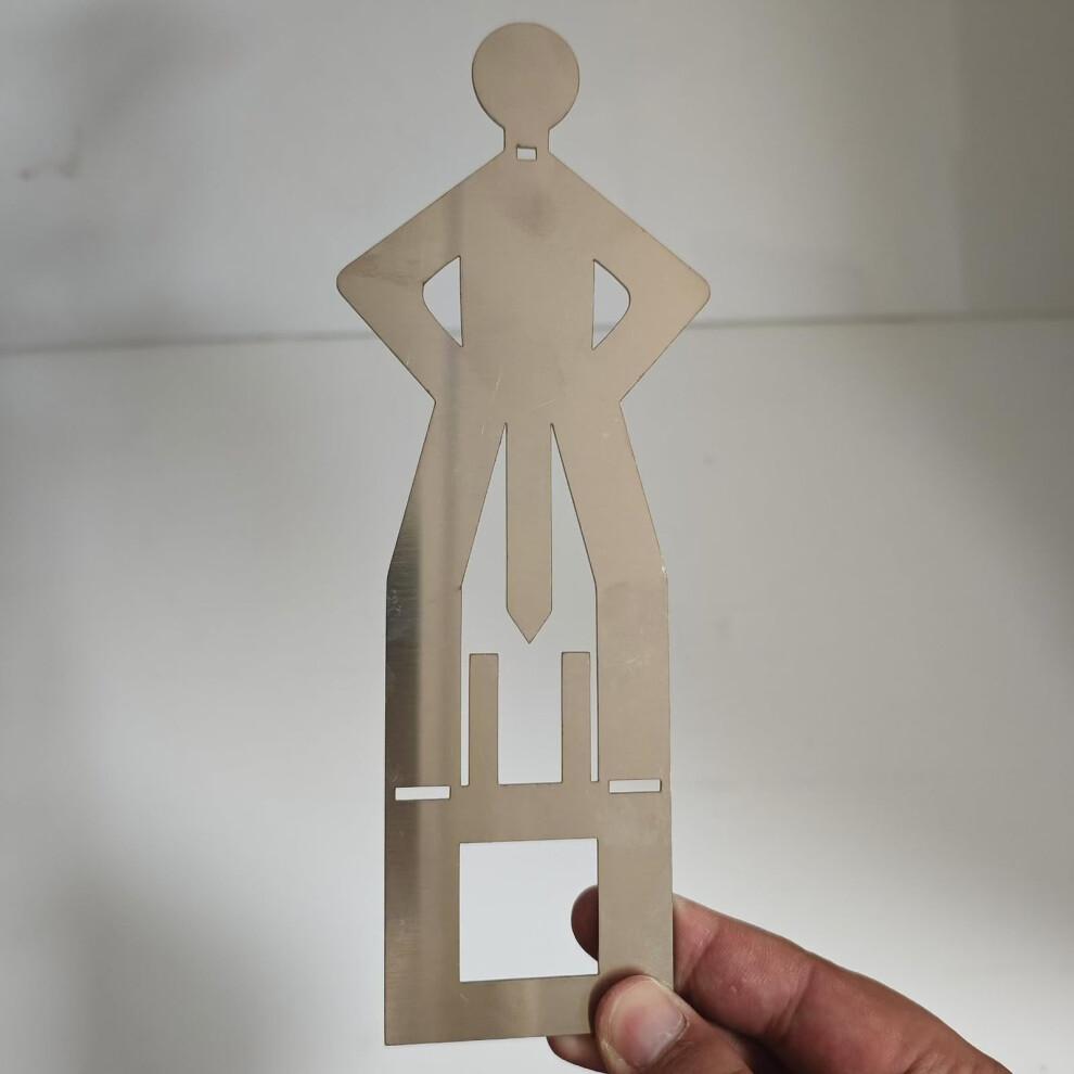 2PCS BBQ Hot Dog Holder Stainless Steel Sausage Roaster with Funny Standing Man Design, Even Cooking, Easy Clean, Party Gift