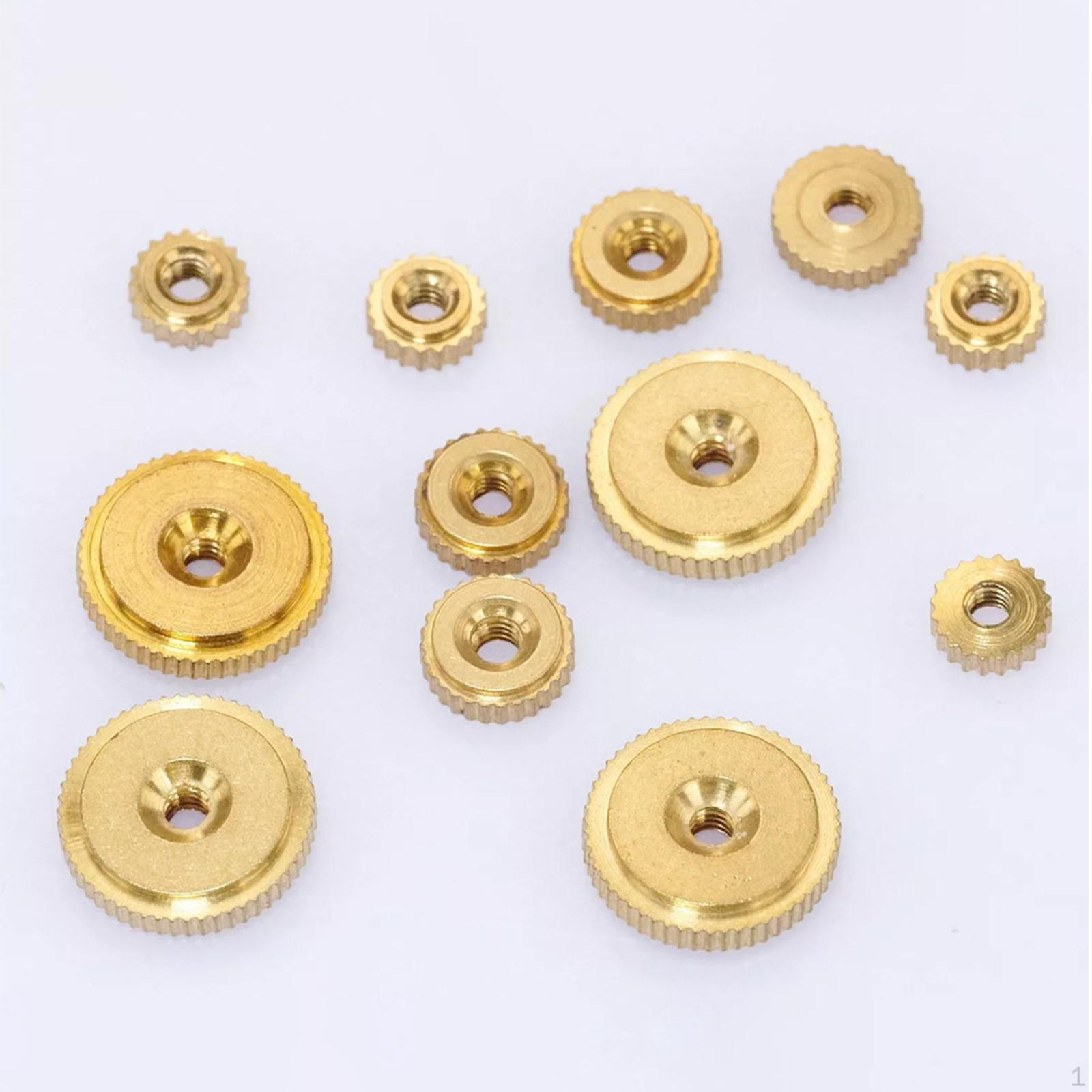 

12 Pieces Clock Hand Nuts Grandfather Parts Outer Diameter 10mm 6mm 5mm Professional Fixing