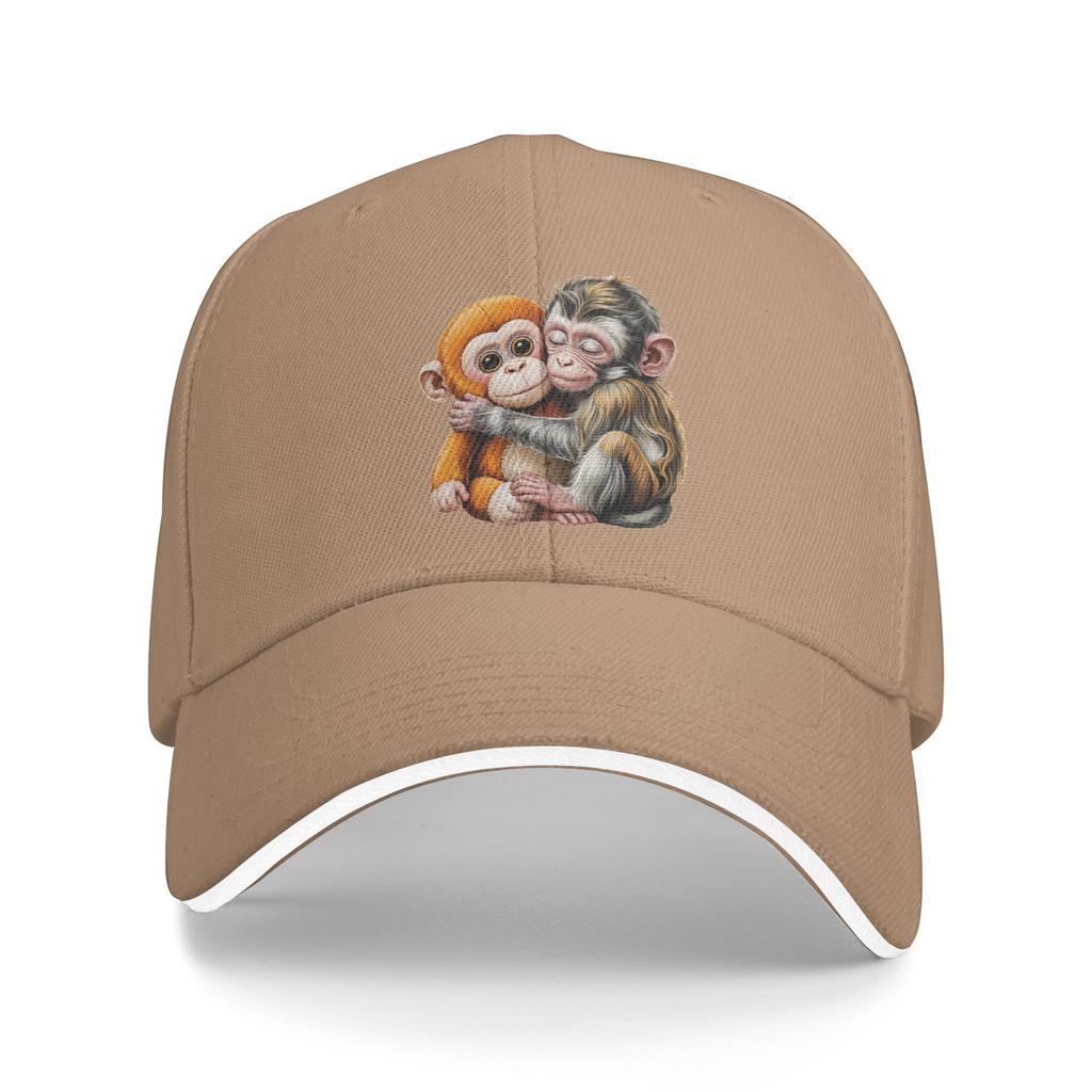 Baby Monkey Punch Cuddling Stuffed Animal Meme Baseball Cap  Trendy Trucker Hat Spring Unisex Women Running Hippie Snapback Cap