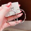 Korean Style Twisted Hoop Earrings - Exaggerated Large Circle S925 Silver Needle for Women