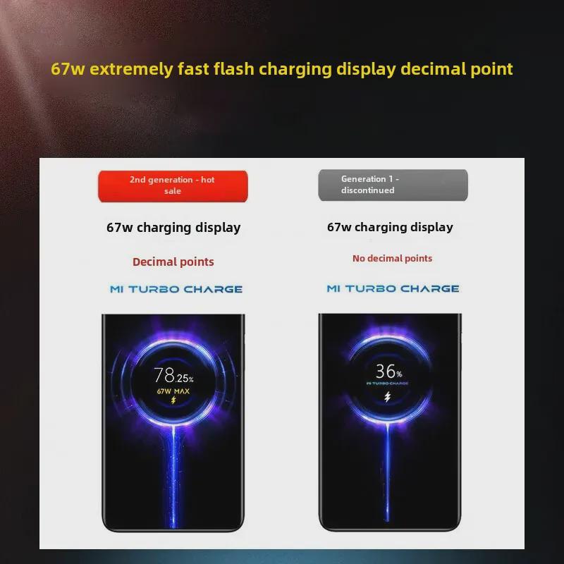 67W Charger for Xiaomi Redmi K50/K40S/K40 Pro/K60/K30 with Data Cable