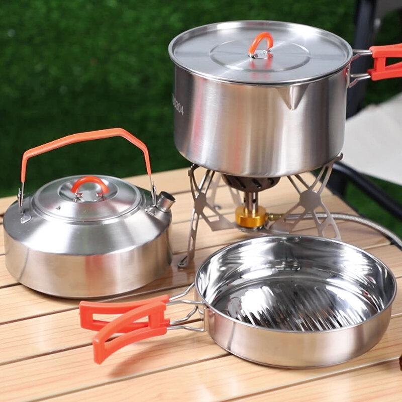 OEING Outdoor 304 Stainless Steel Cookware Set