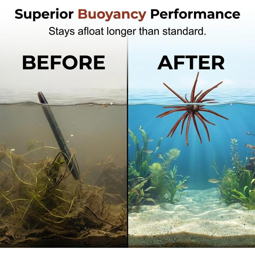 Lure Bait for Black Pits, Sea Urchin Soft Lure, Super Durable Tentacle Creature Lure for Bass Pike Trout Fishing Easy Catch